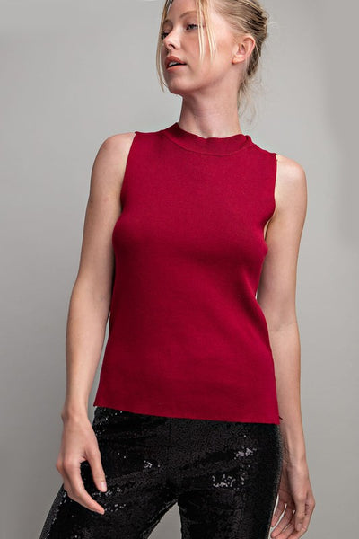 MOCK NECK TANK TOP (two colors)