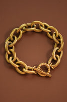 18K Gold Non-Tarnish Chunky Chain Link Bracelet