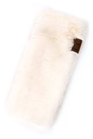 C.C Faux Fur Headwrap with Sherpa Lining: Black
