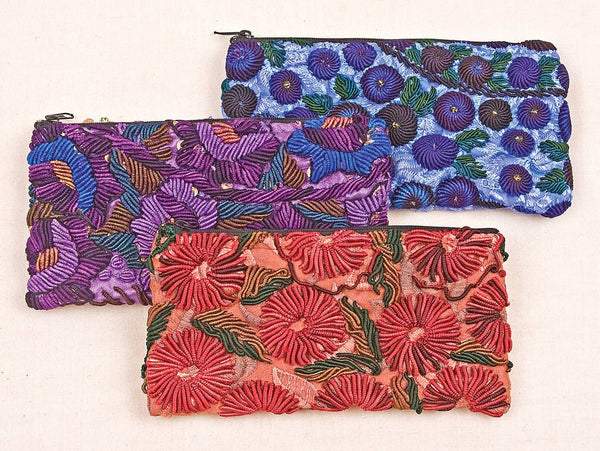 Recycled Fabric Cosmetic Bag: Purples