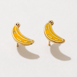 Banana Enamel Stud Earrings