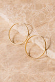 Circle Earrings | Gold Chai Large Studs | 18K Gold Plating