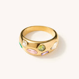 Lizzy Multi Gem Chunky Ring