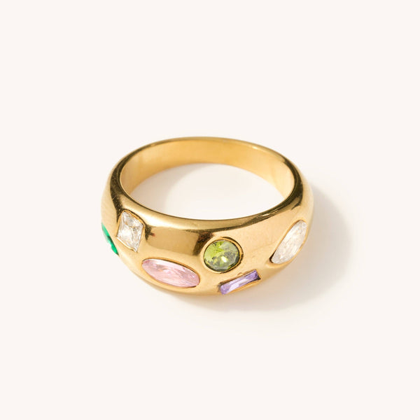 Lizzy Multi Gem Chunky Ring