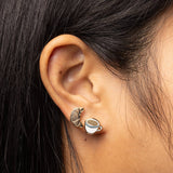 Croissant & Coffee Earrings - Gold Statement Studs
