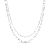 Double Layer Delicate Paperclip Necklace