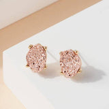 Druzy Sparkly Stone Crystals Stud Earrings
