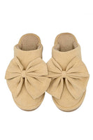 C.C Faux Suede Bow Slippers