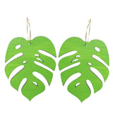 Statement Monstera Hoop Earrings