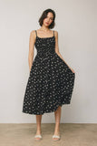 Sunday Dot Shirred Waist Sleeveless Dress