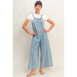 Denim Adjustable Strap Jumpsuit