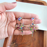 Star of Bethlehem Earrings - Gold Sparkle // Christmas, Holiday