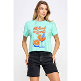 ALL ABOUT THE SPIRITZ  VINTAGE GRAPHIC CROP TOP
