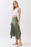 SOLID HANDKERCHIEF HEMLINE SKIRT - VGS800023
