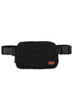 C.C Sherpa Fanny Pack: Light Gray