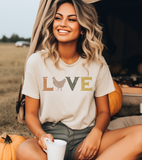 Vintage farm love chicken Rooster Farmers Market Graphic Tee