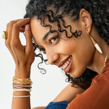 Elizabeth Ceramic Spike Earring White