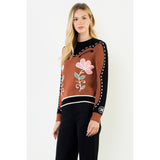 Flower Print Sweater