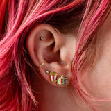 Movie Night Earrings - Gold Cinema Jewelry for Movie Lovers