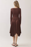 SOLID HANDKERCHIEF HEMLINE SKIRT - VGS800023