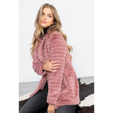 Stripe Plush Coat