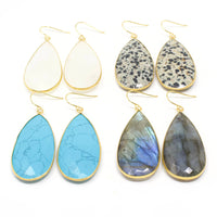 West Palm Earrings: Dalmatian Jasper