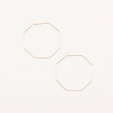 Small Hex Hoops: Brass