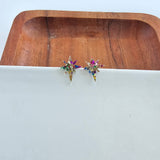 Star of Bethlehem Studs - Gold Sparkle // Jewelry, Earrings, Christmas
