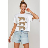 TIGERS  VINTAGE GRAPHIC CROP TOP
