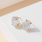 Druzy Sparkly Stone Crystals Stud Earrings