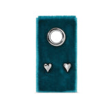 Simple Heart Studs On Velvet Gift Tag