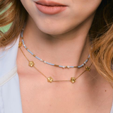 Lucid Blue Mini Beaded Necklace