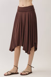 SOLID HANDKERCHIEF HEMLINE SKIRT - VGS800023