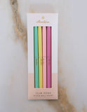 Slim Pen, Set of Four | Pastel Brights