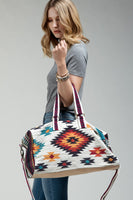 *Ruggine* Hand weaving Boho chic duffel