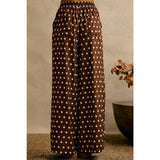 POLKA DOT WAIST ELASTIC WIDE PANTS