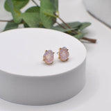 Druzy Sparkly Stone Crystals Stud Earrings