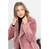Stripe Plush Coat
