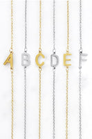 Waterproof Stainless Steel Dainty Initial Necklace