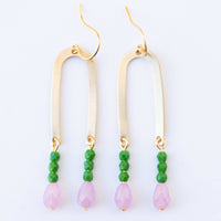 Long Arch Beaded Earrings