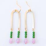 Long Arch Beaded Earrings