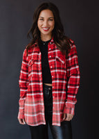 Red, Black & White Plaid Flannel