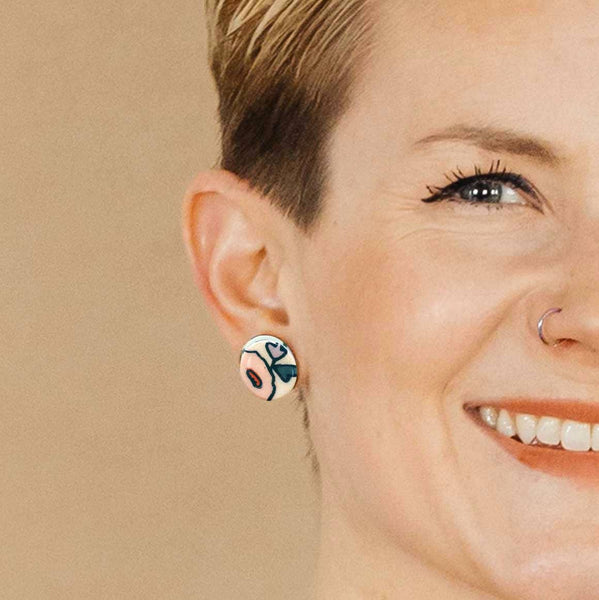 Soft Spring Stud Post Earring - Wholesale