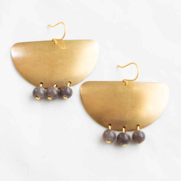 Statement Brass Earrings