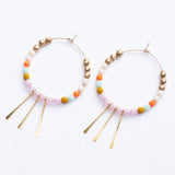 Lilac Gold Filled Hoops