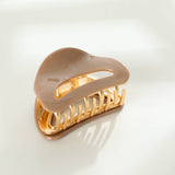 Nadia Solid Curved Metal Claw Clip - Medium
