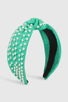 Vegan Leather Full Pearls Knot Headbands