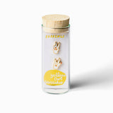 Peace and Love Earrings - Gold Statement Studs