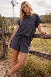 Polka Dot Short Sleeve Top and Shorts Set