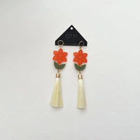 Botanical-Inspired Lightweight Acrylic Earring: Daffodil